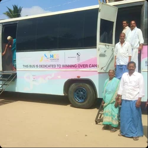 Mobile cancer screening van outreach